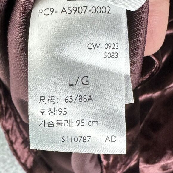 Levis Bodega Top Women L Brown Velvet Velour Slim Effortless Y2K Long Sleeve NEW - Picture 14 of 16